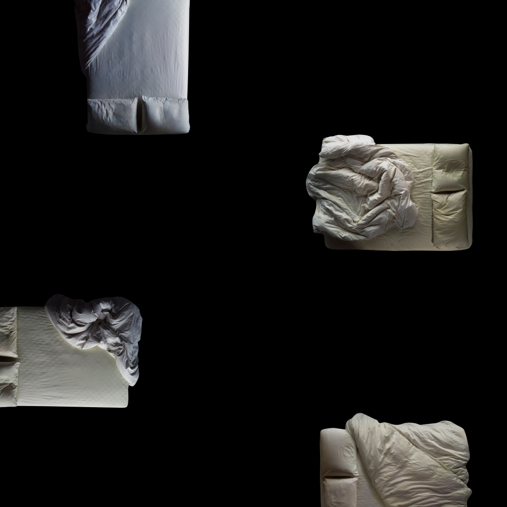 Doug Aitken, Later than you think (beds on canvas)