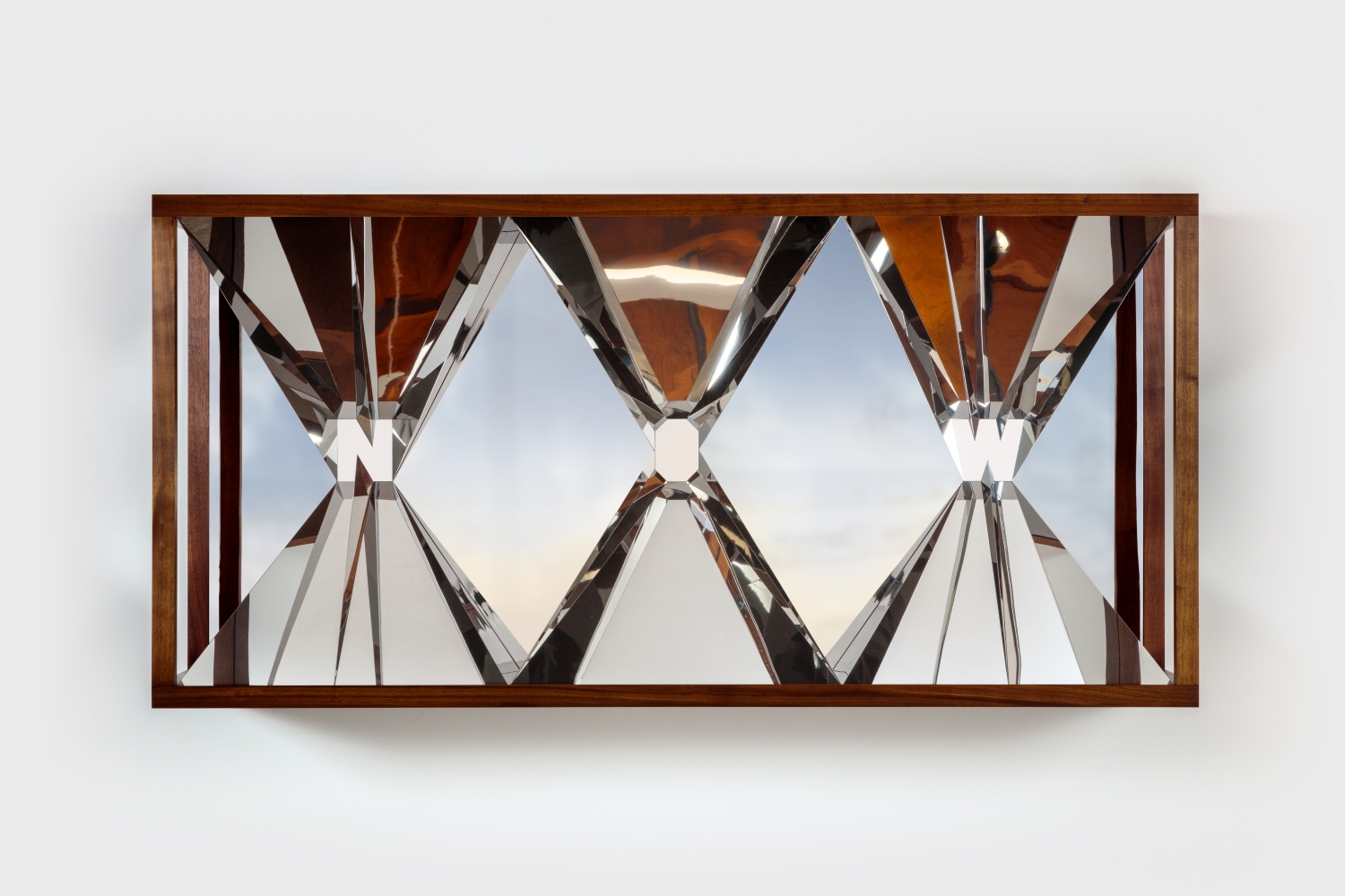 Doug Aitken

NOW (dark wood)

2016

Wood, polished stainless steel, aluminum

44 7/8 x 91 1/4 x 26 3/8 inches (114 x 231.8 x 67 cm)

Variation&amp;nbsp;of 4, with 2 AP

DA 554

&amp;nbsp;

INQUIRE