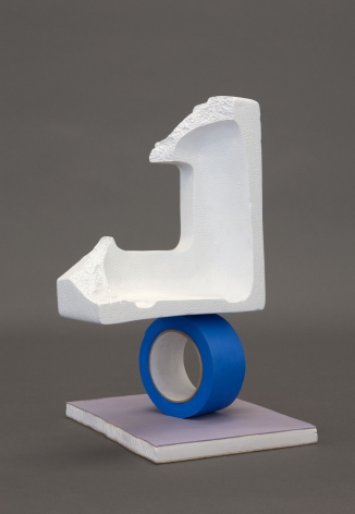 Matt Johnson, Untitled (Balancing Styrofoam Corner on a Tape Roll), 2016