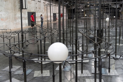 Jeppe Hein, DISTANCE - LIFE, Installation view, Saint-Nazaire, France, 2014